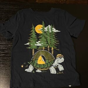 Kids Blue Turtle Graphic T-Shirt